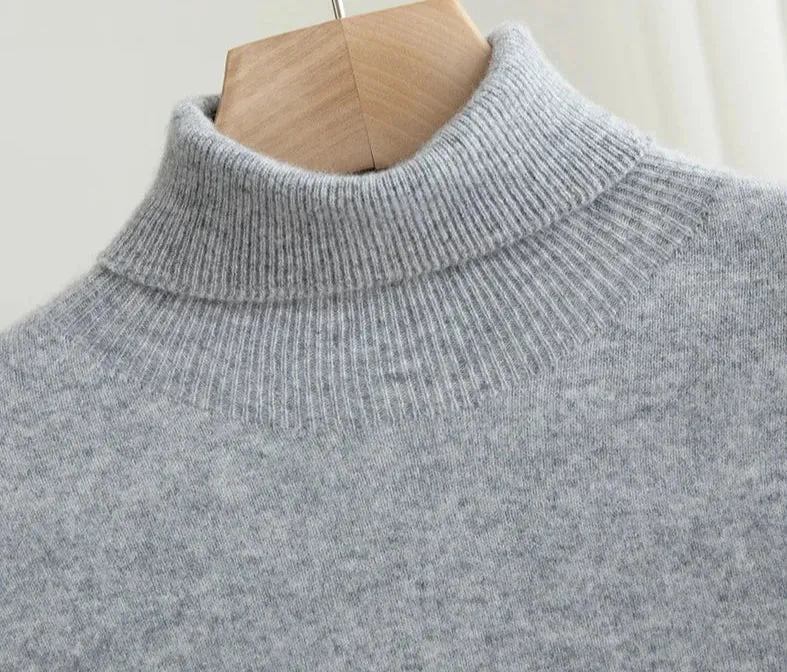 Business wool turtleneck sweater