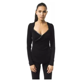 BYBLOS Black Viscose Women Top