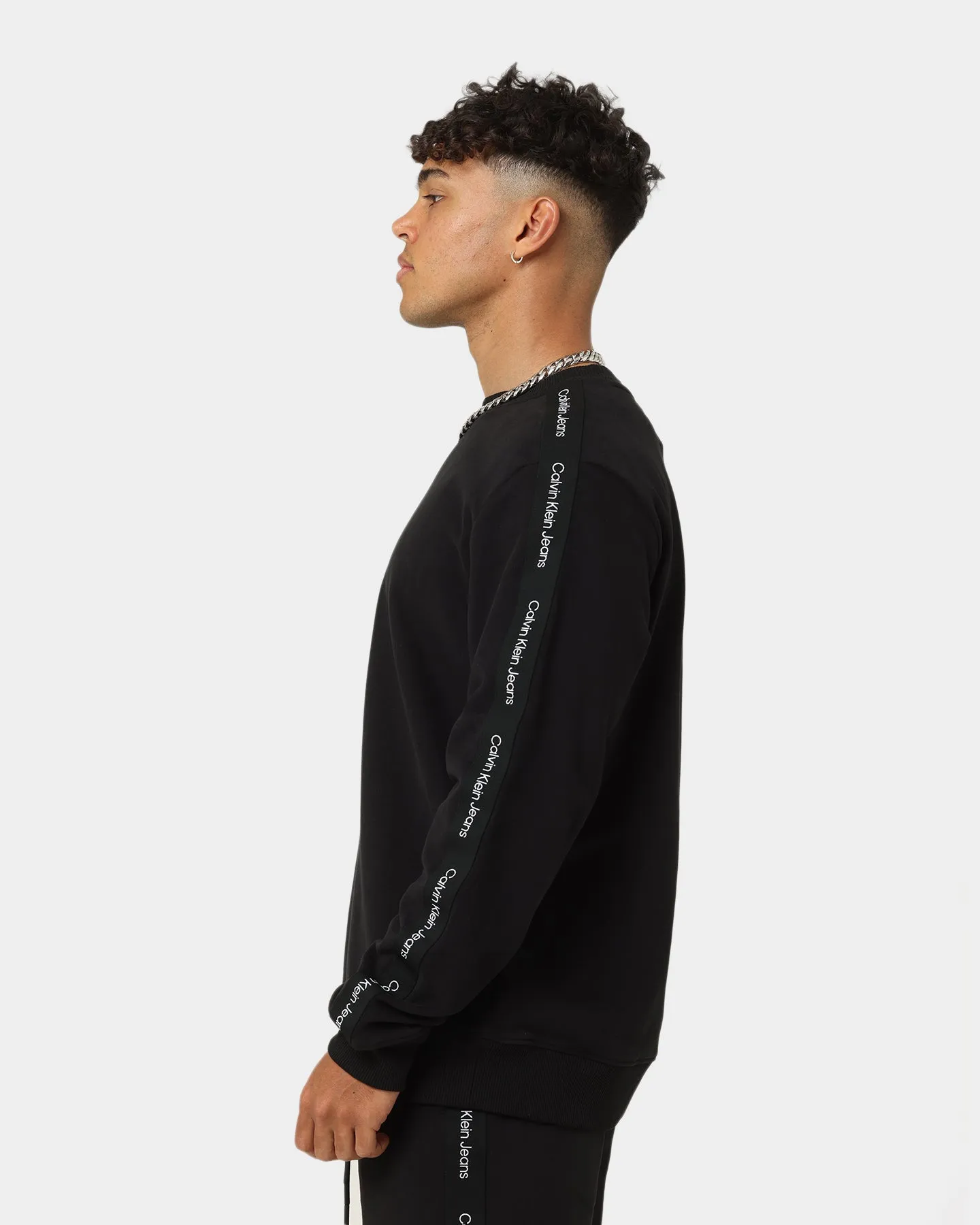 Calvin Klein Contrast Tape Crewneck CK Black