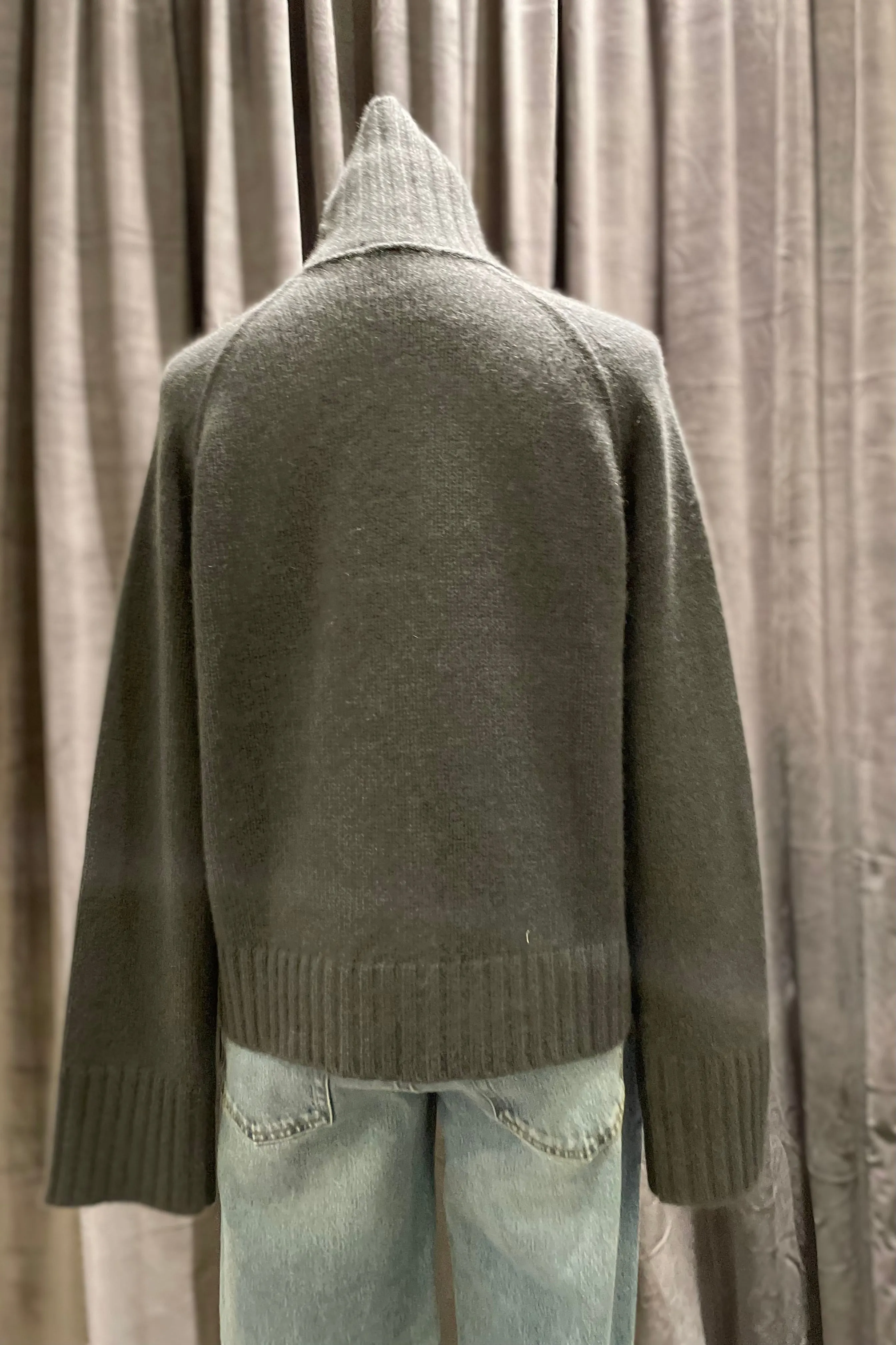 Cashmere Chunky Turtleneck Sweater Pewter