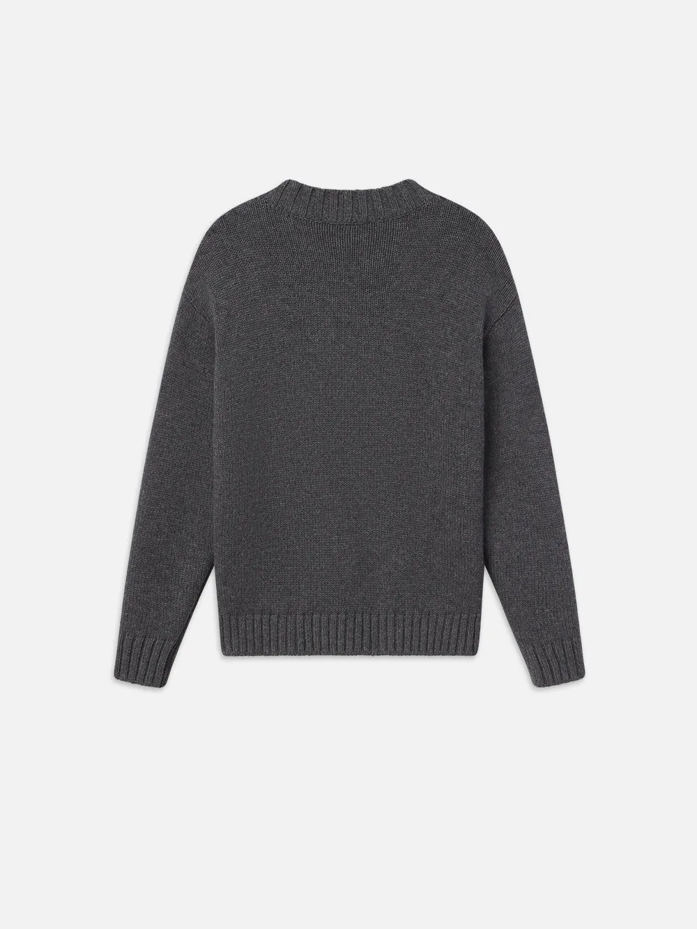 Chunky V-Neck Sweater -- Charcoal Heather