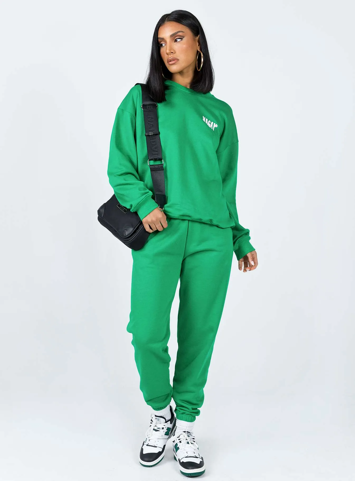 Club Basic Crewneck Sweatshirt Green