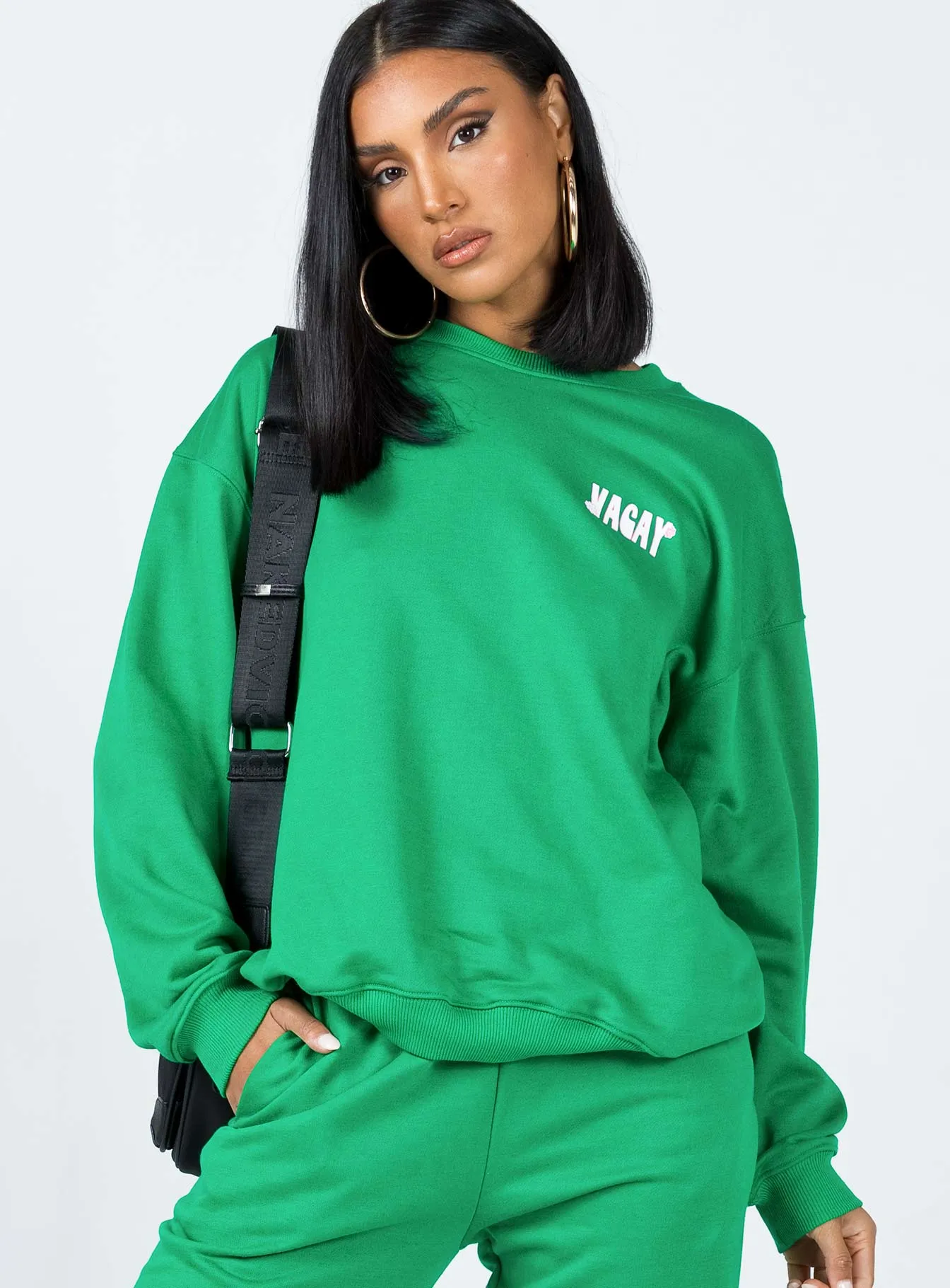 Club Basic Crewneck Sweatshirt Green