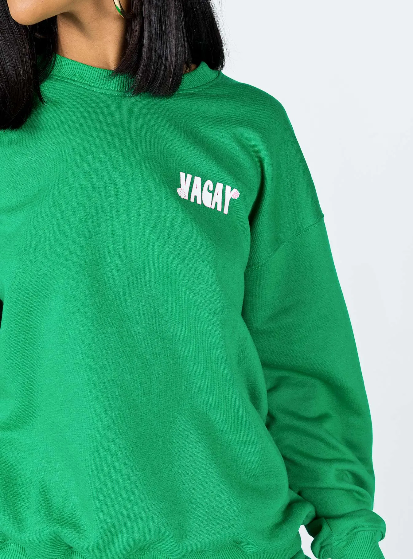 Club Basic Crewneck Sweatshirt Green