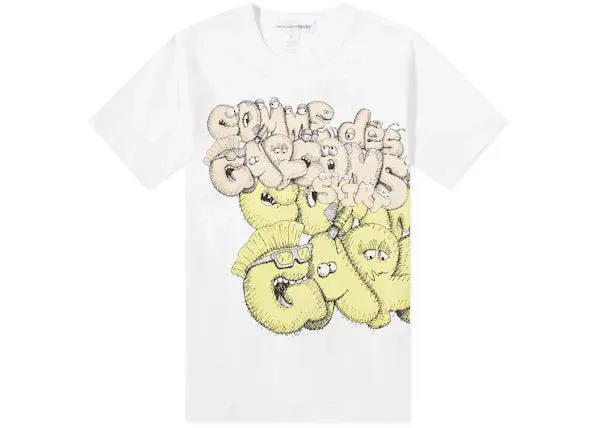 Comme des Garcons Shirt x KAWS T-shirt White/Yellow