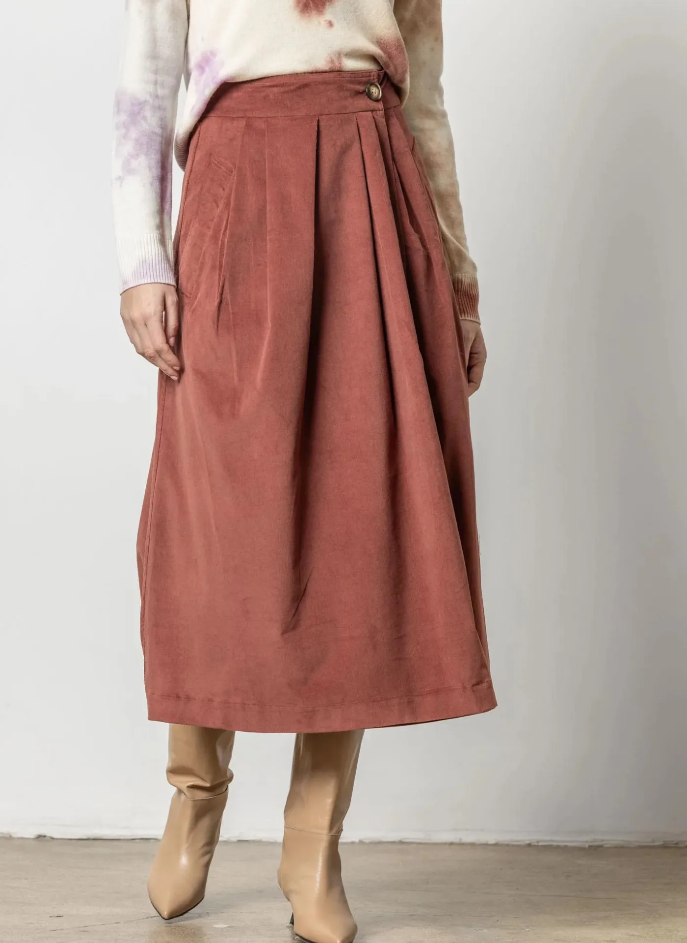 Corduroy Wrap Skirt