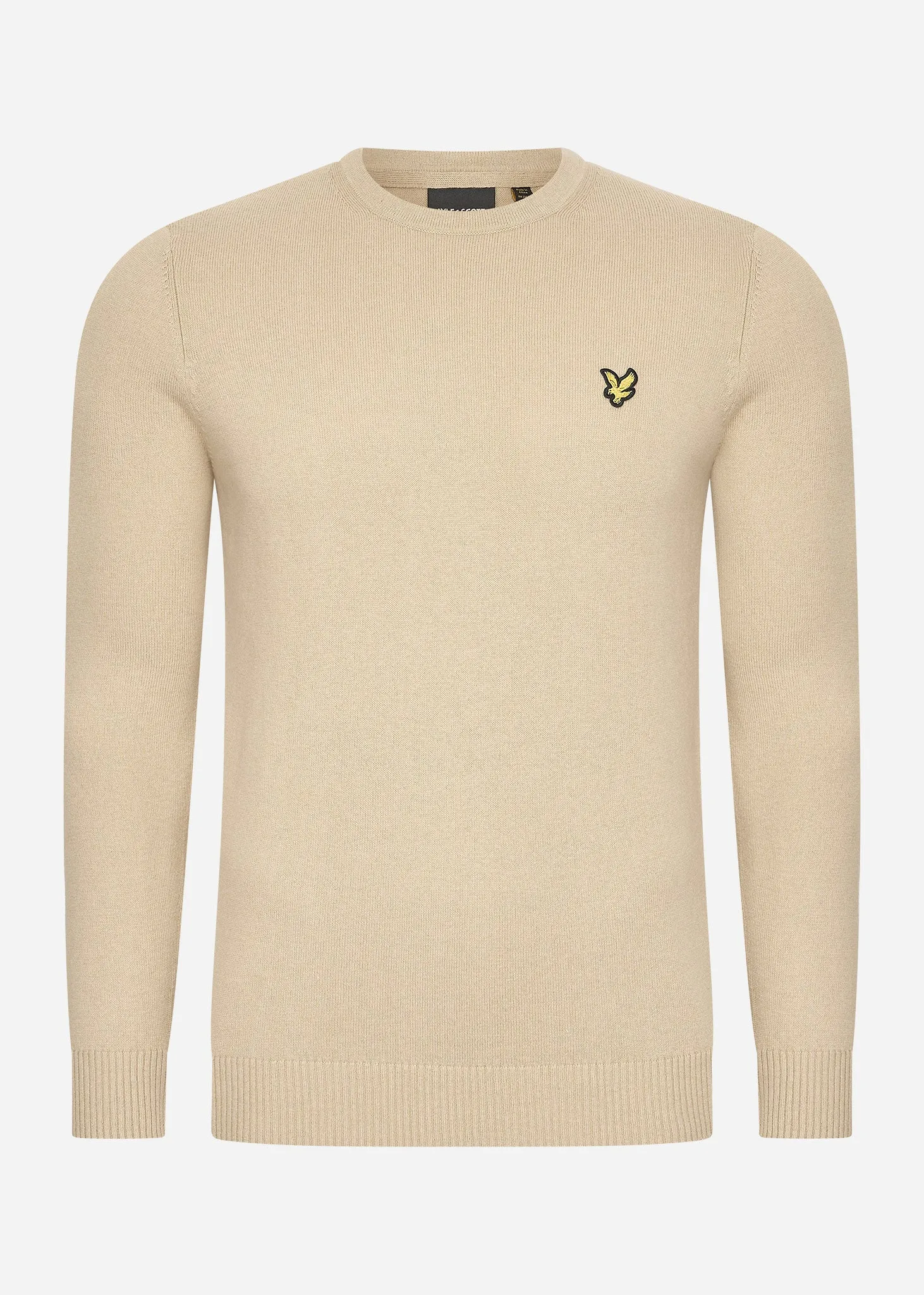 Cotton merino crew jumper - cairngorms khaki