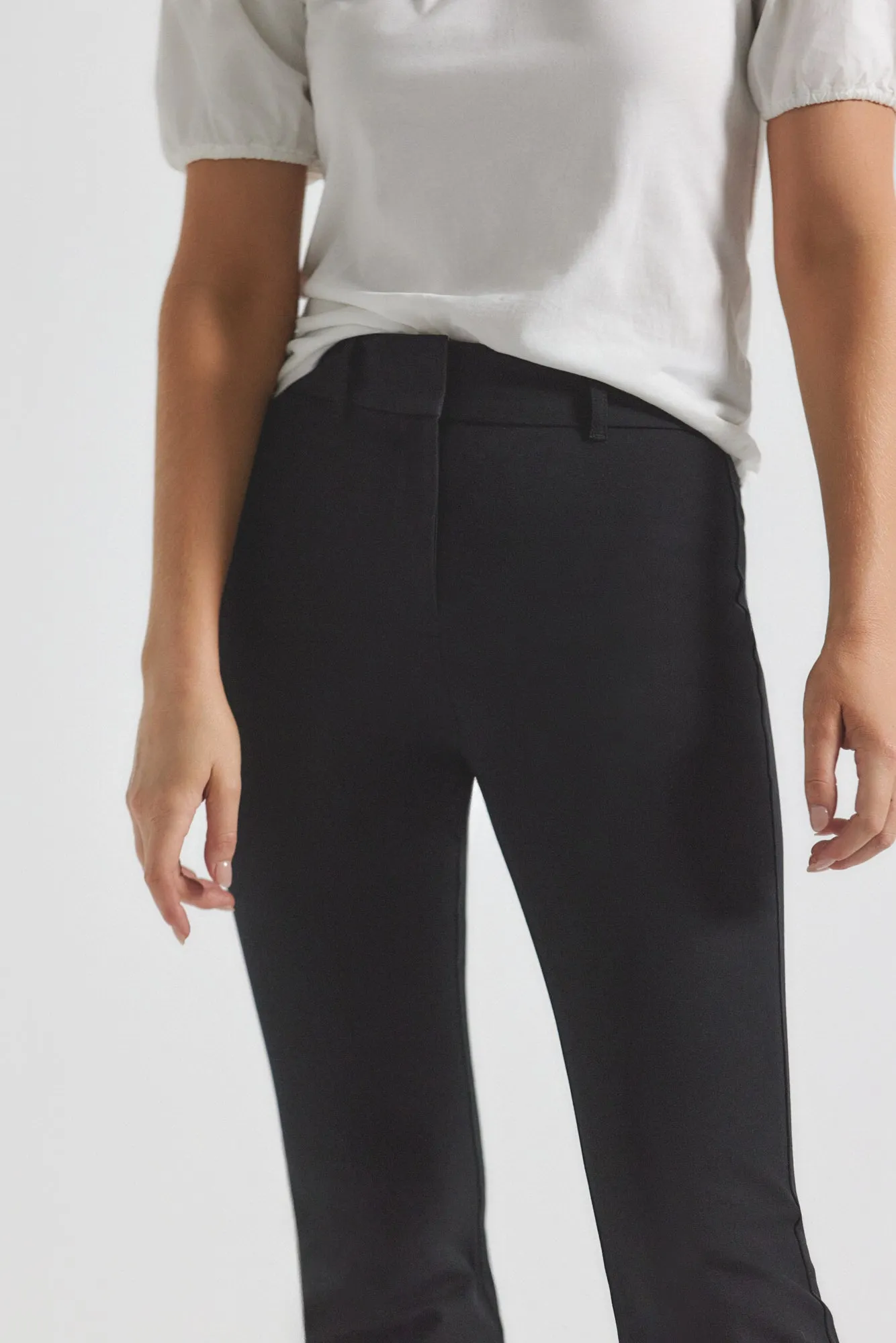 Crosby Crop Flare Trouser - Black