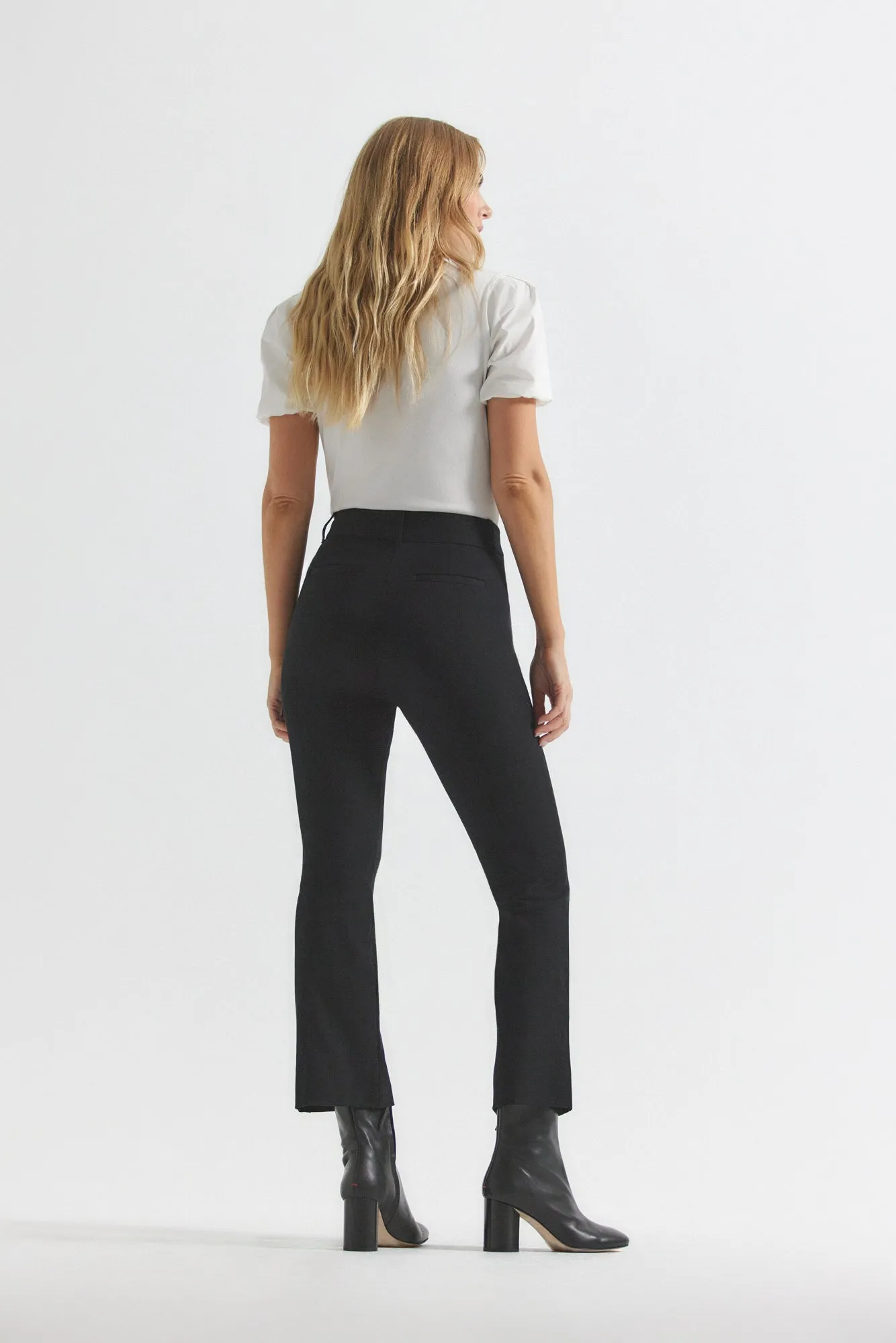 Crosby Crop Flare Trouser - Black