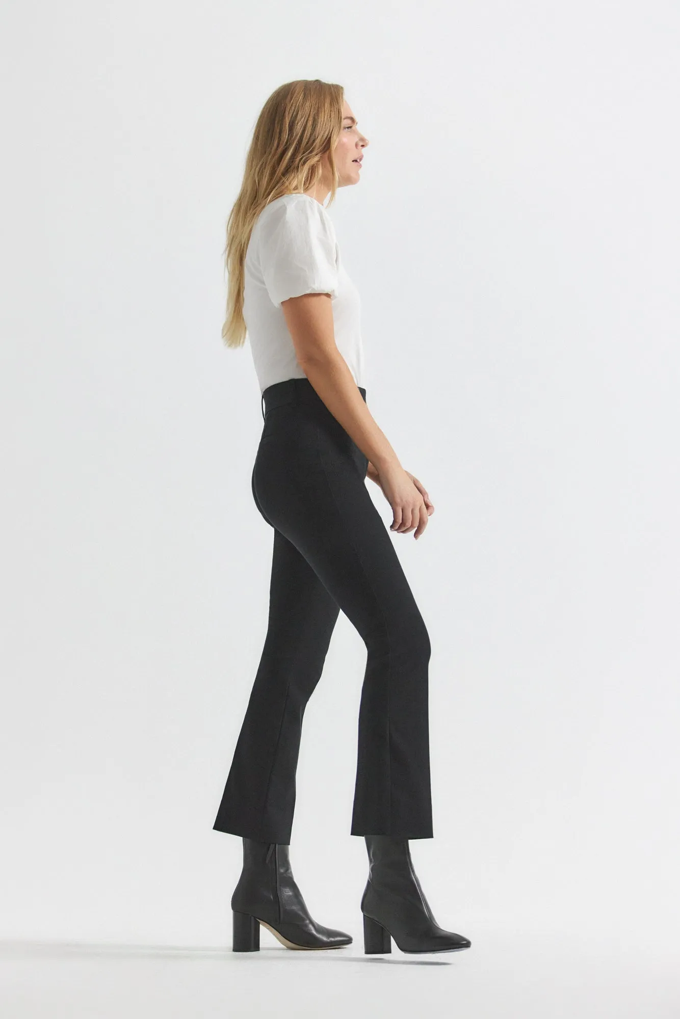 Crosby Crop Flare Trouser - Black