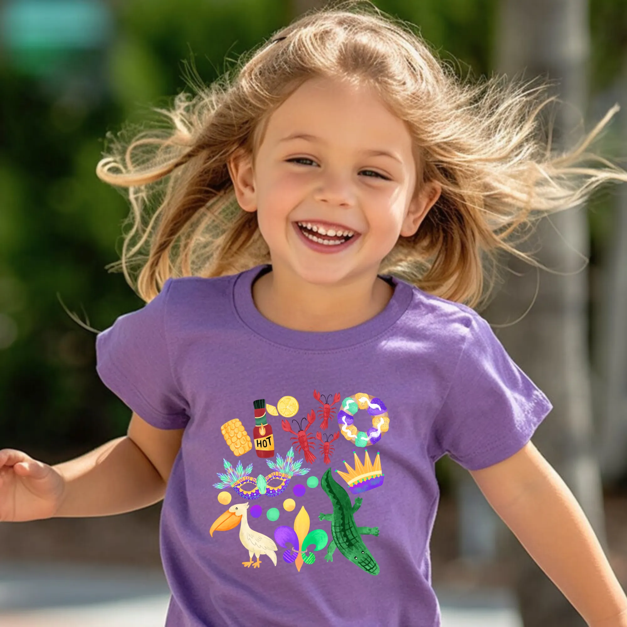 Cute Mardi Gras Shirt for Kids - Mardi Gras Collage