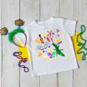 Cute Mardi Gras Shirt for Kids - Mardi Gras Collage