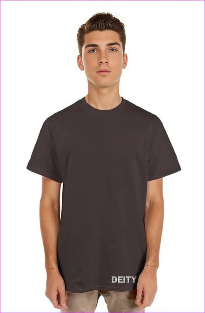 Deity Embroidered Premium Mens Chocolate Tshirt