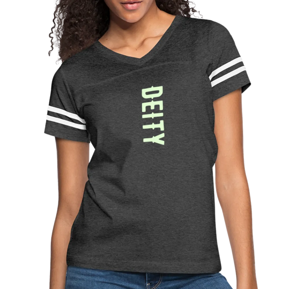 Deity Glow in The Dark Print Women’s Vintage Sports T-Shirt