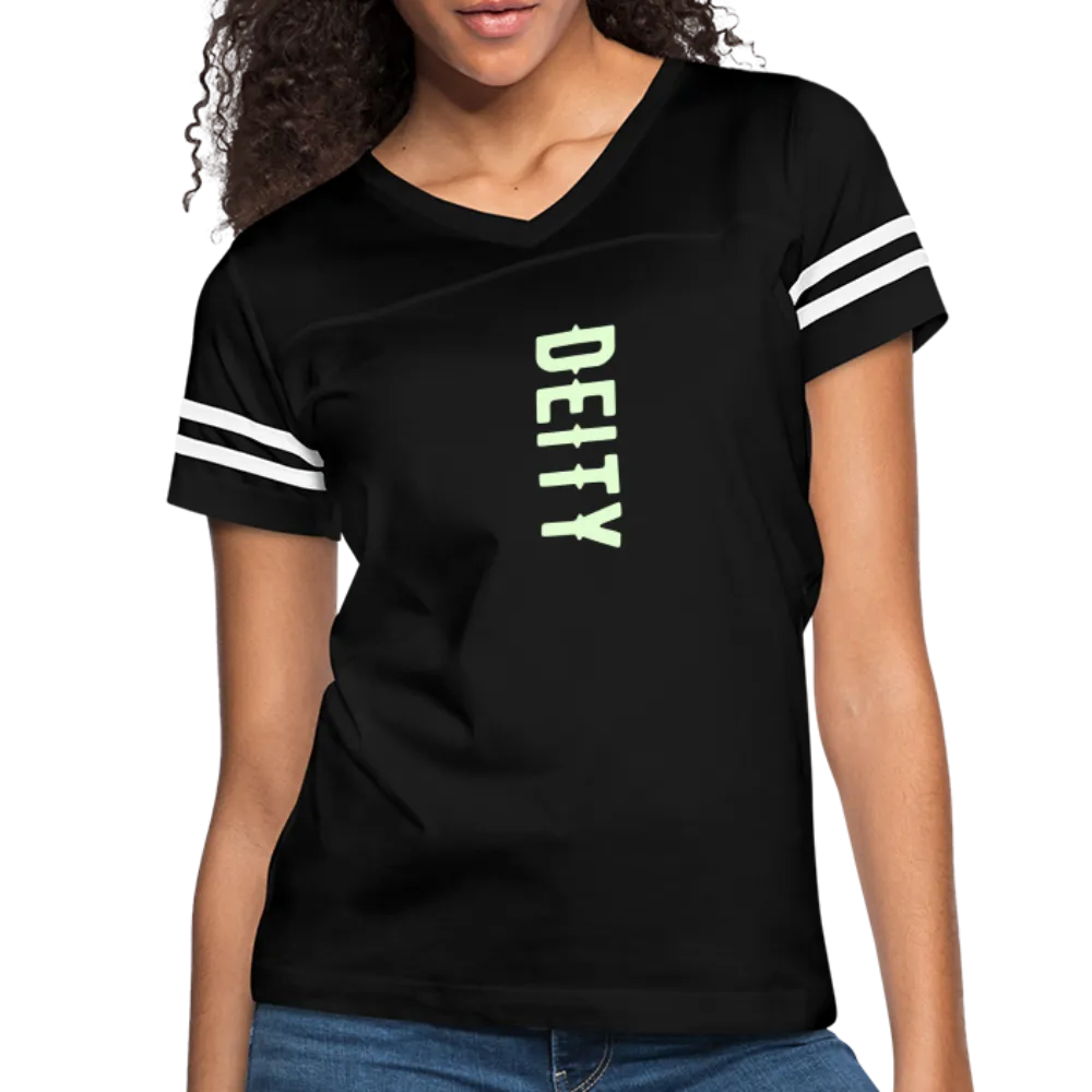 Deity Glow in The Dark Print Women’s Vintage Sports T-Shirt