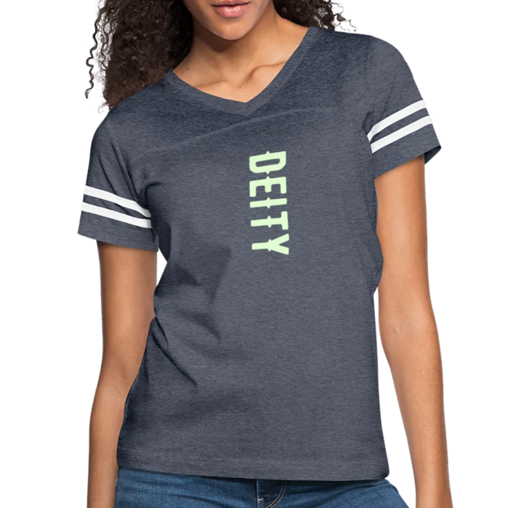 Deity Glow in The Dark Print Women’s Vintage Sports T-Shirt