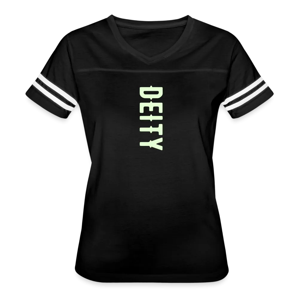 Deity Glow in The Dark Print Women’s Vintage Sports T-Shirt