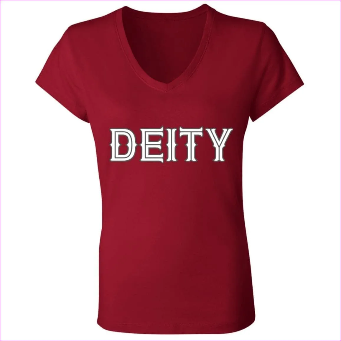 Deity Ladies' Jersey V-Neck T-Shirt