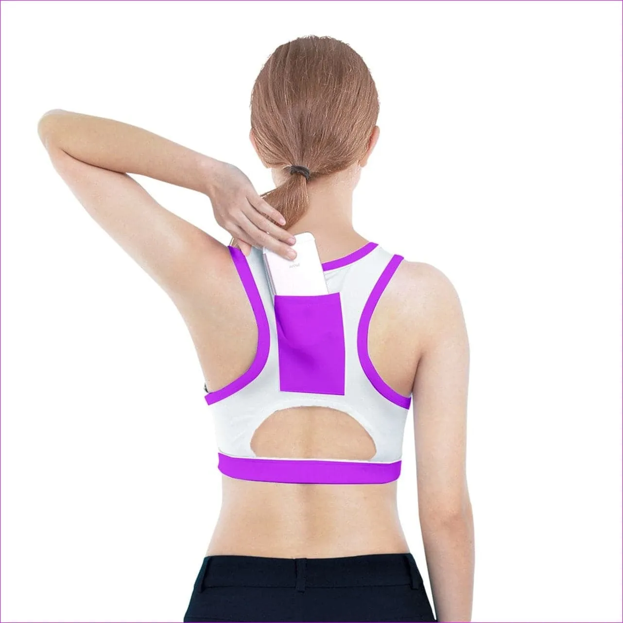 Deity Sports Bra With Pocket - Purple