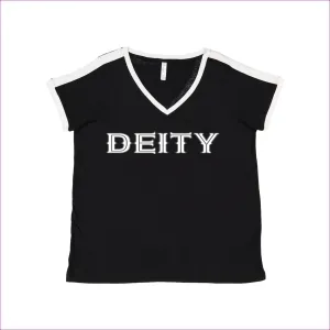 Deity Womens Curvy Premium Jersey V-Neck Tee