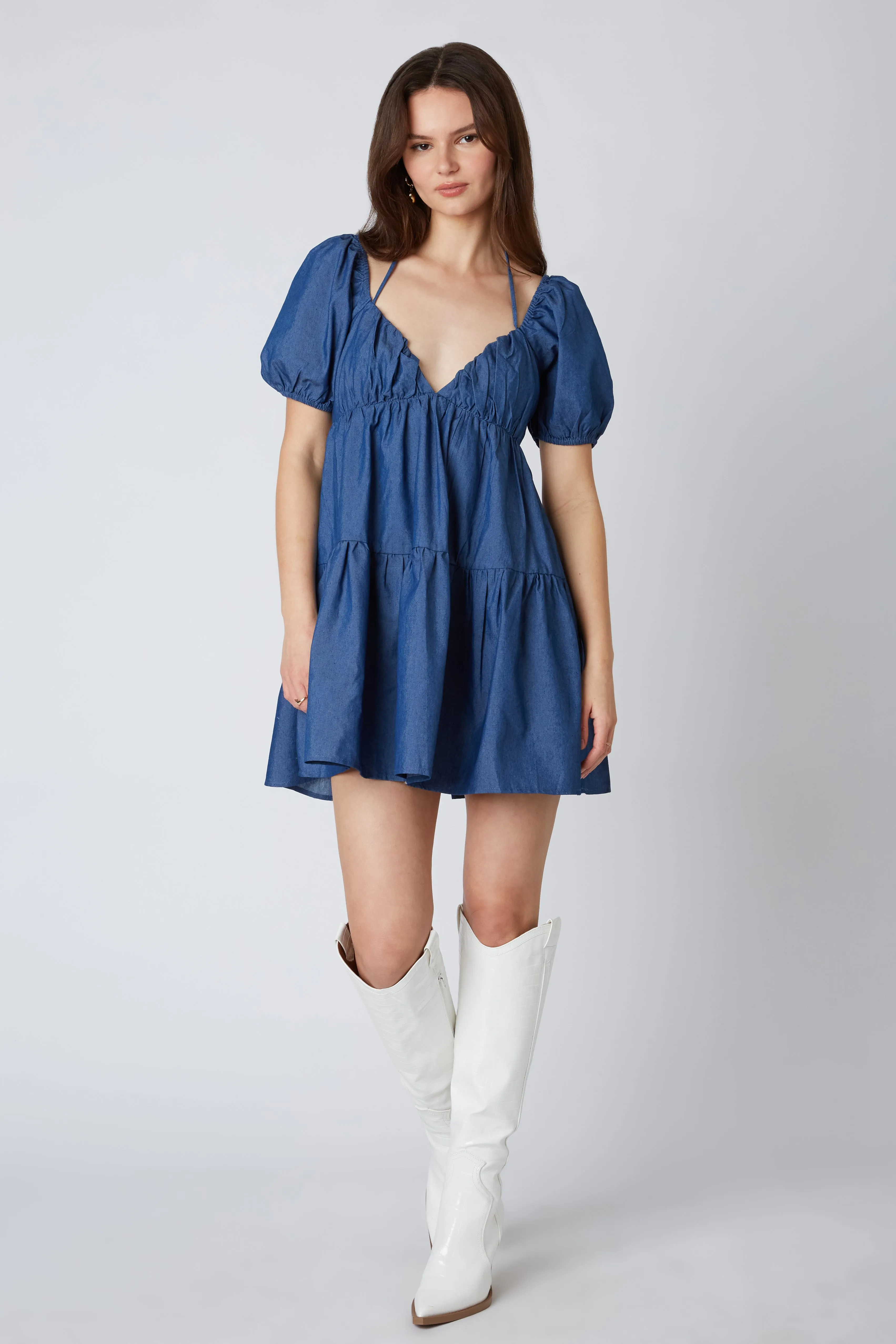 Denim Babydoll Dress