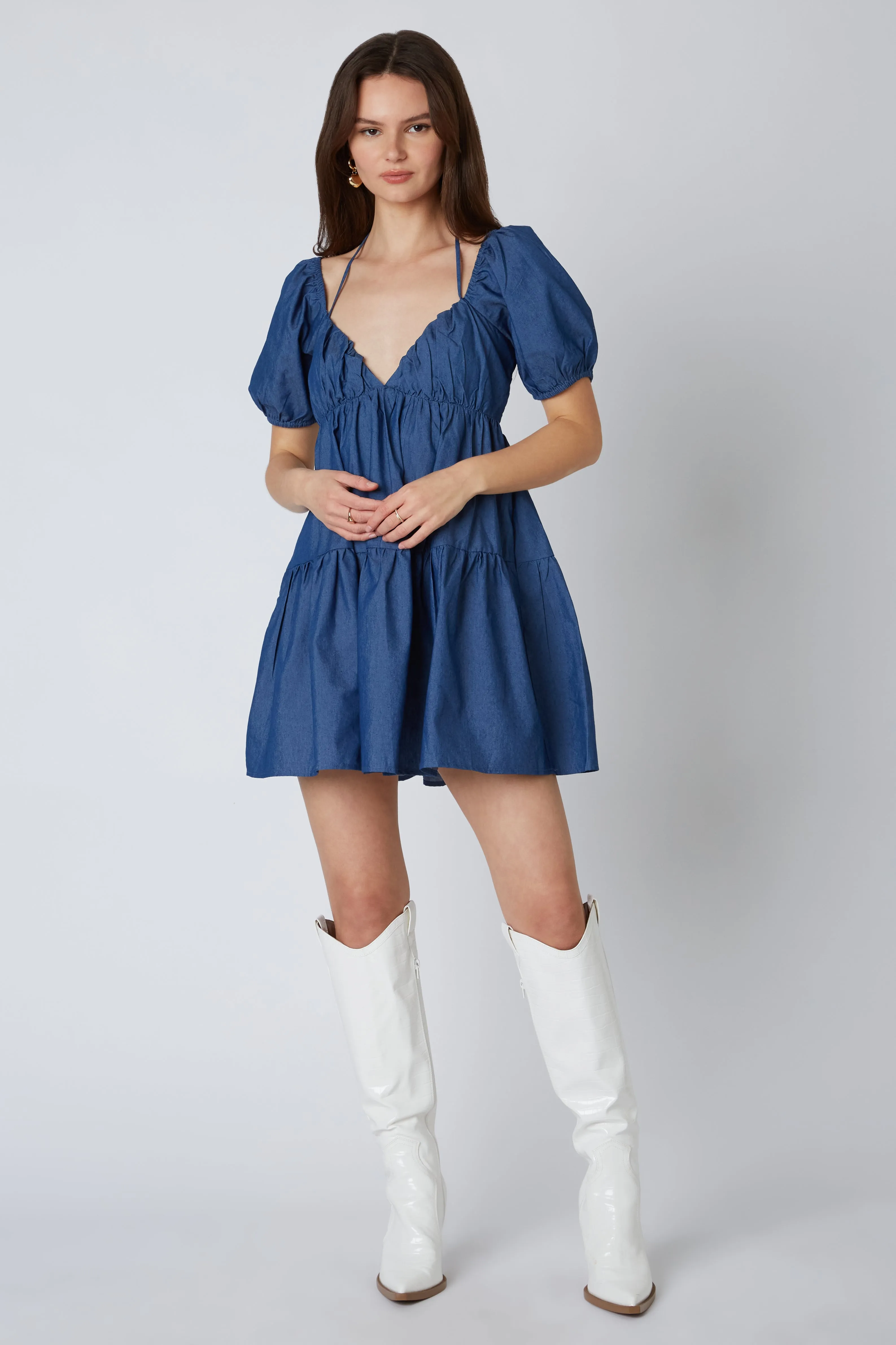 Denim Babydoll Dress