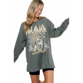 Dreamer Leopard Oversized Graphic T-Shirt