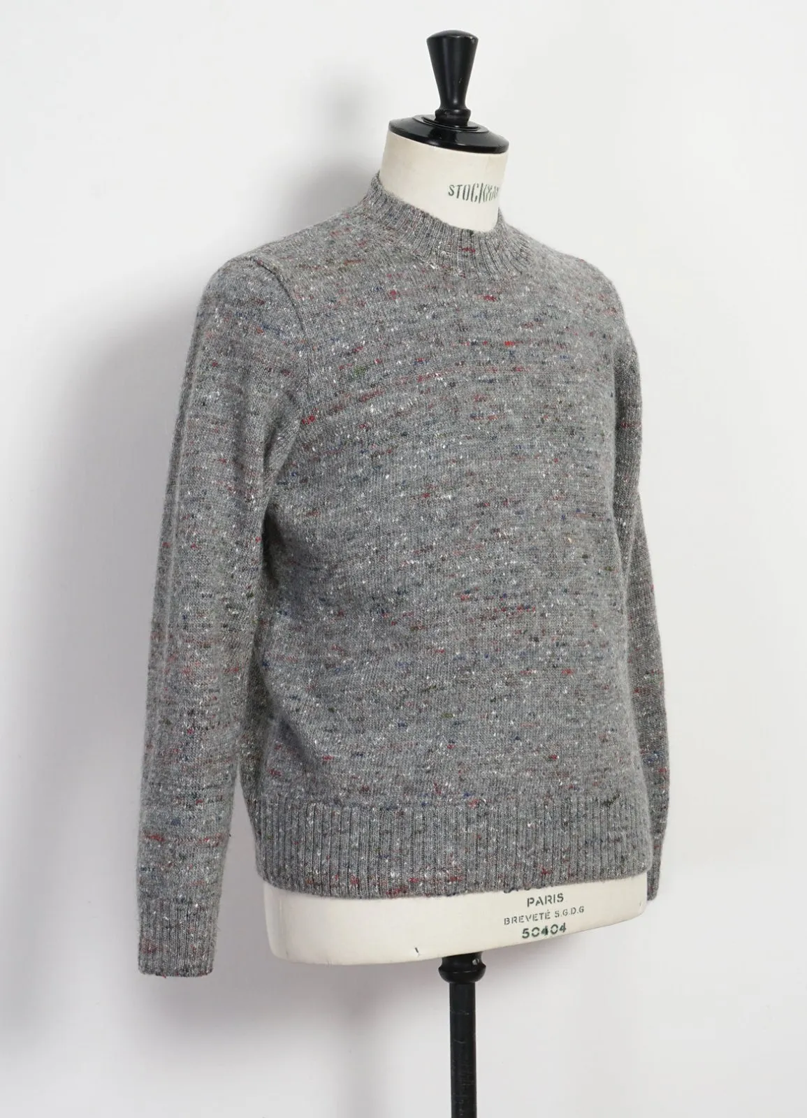 EIVIND | Crew Neck Rib Sweater | Donegal Grey