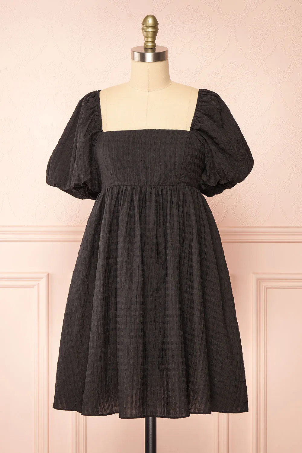 Elidi | Short Black Babydoll Dress