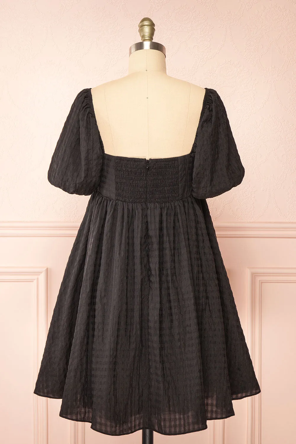 Elidi | Short Black Babydoll Dress