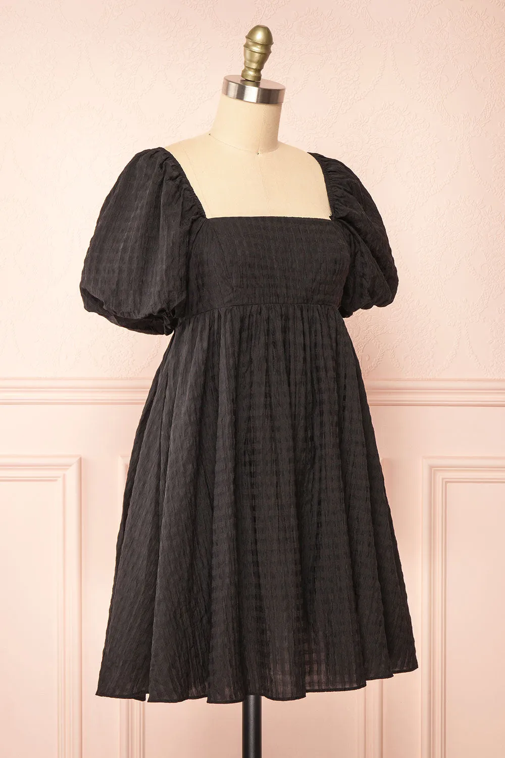 Elidi | Short Black Babydoll Dress