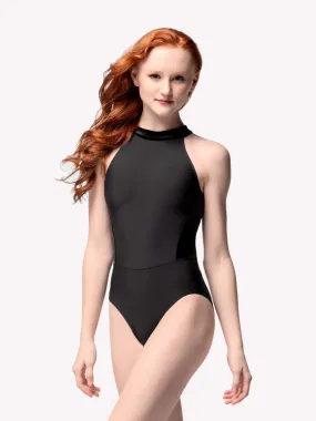 Elysa Black Velvet Leotard RTW