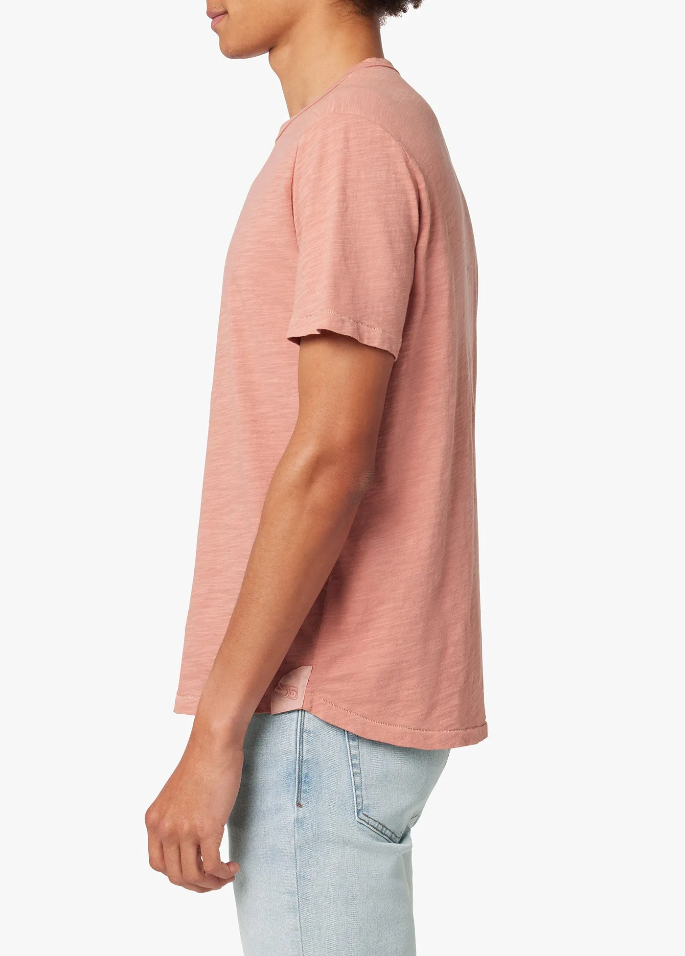 ESSENTIAL CURVED HEM SLUB TEE