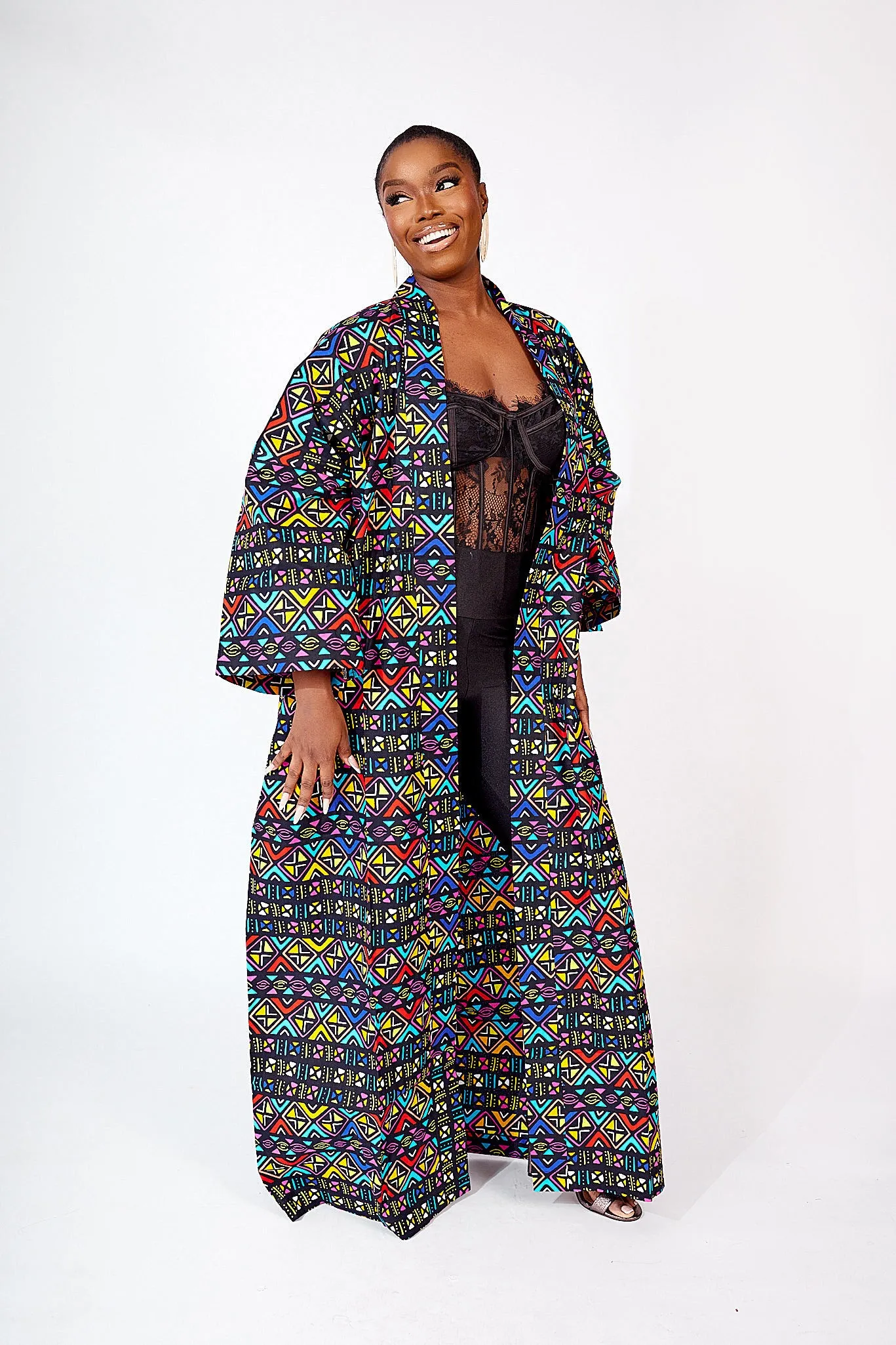 FADEKE AFRICAN PRINT KIMONO