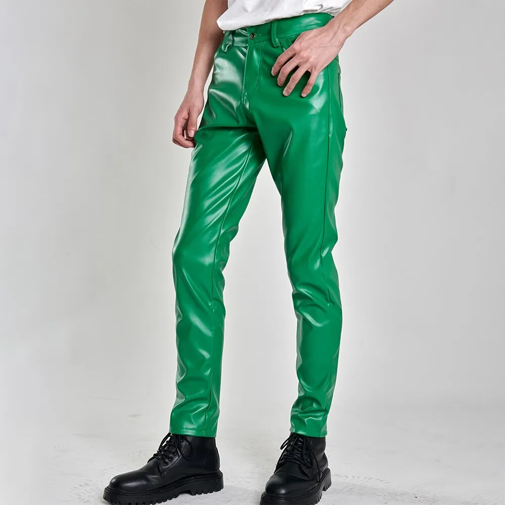 Fashion Solid Color Skinny Fit Elastic Pants