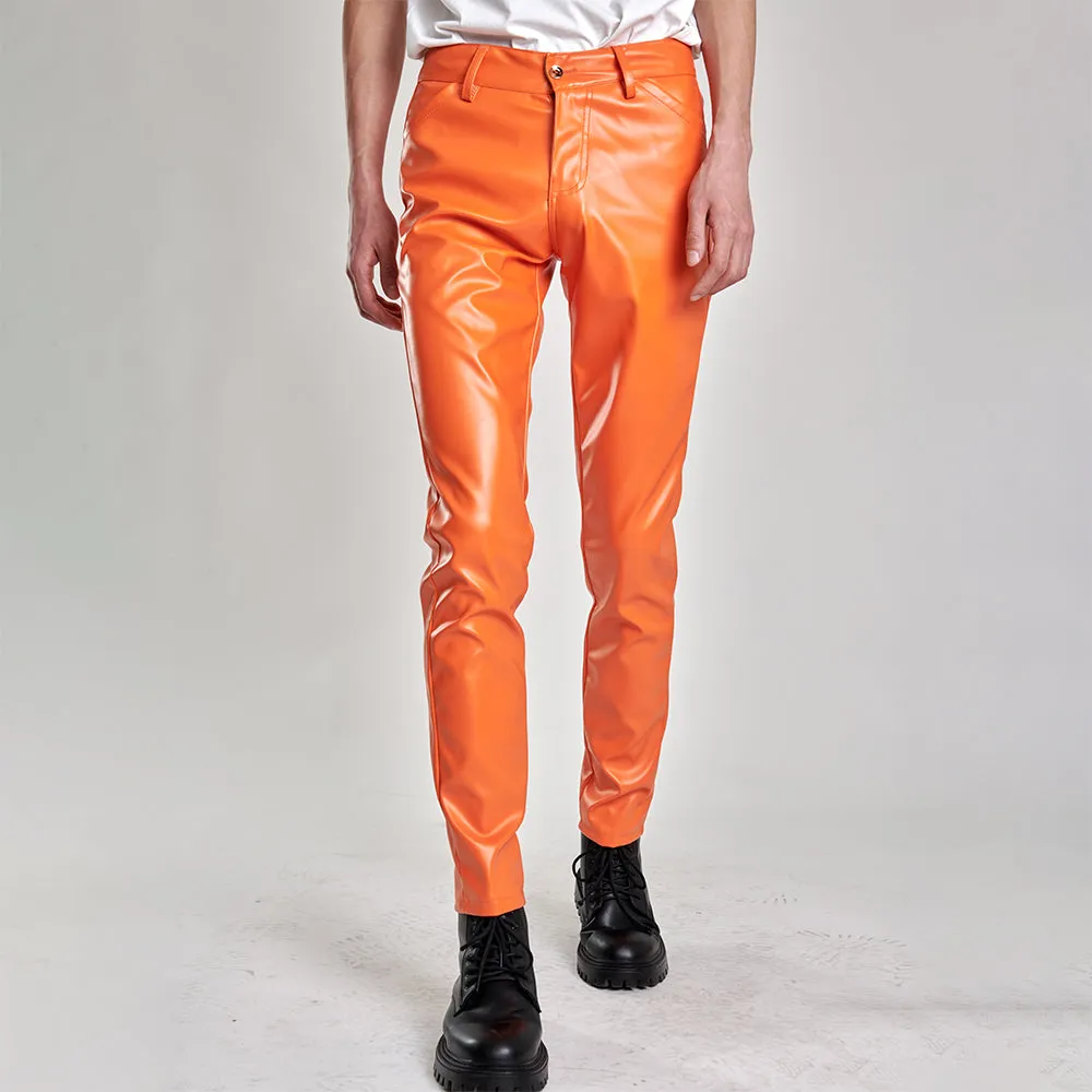 Fashion Solid Color Skinny Fit Elastic Pants