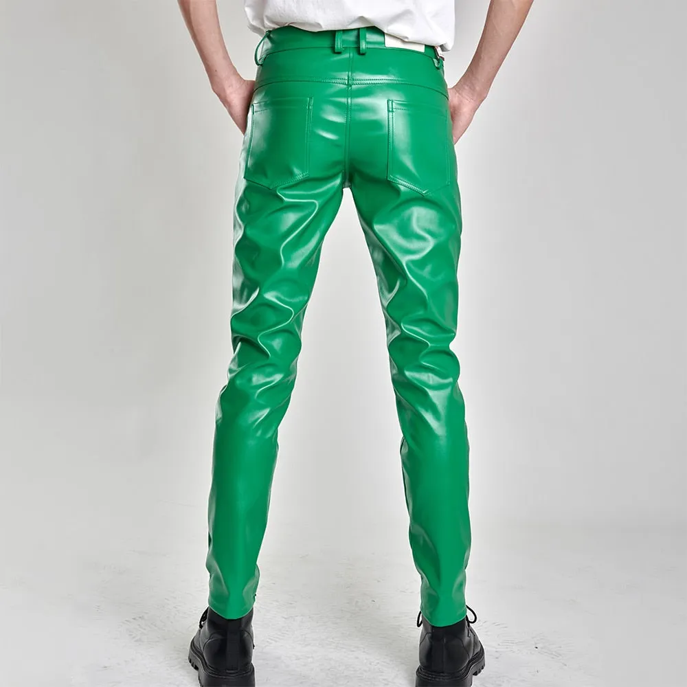 Fashion Solid Color Skinny Fit Elastic Pants