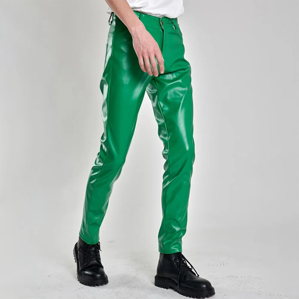 Fashion Solid Color Skinny Fit Elastic Pants