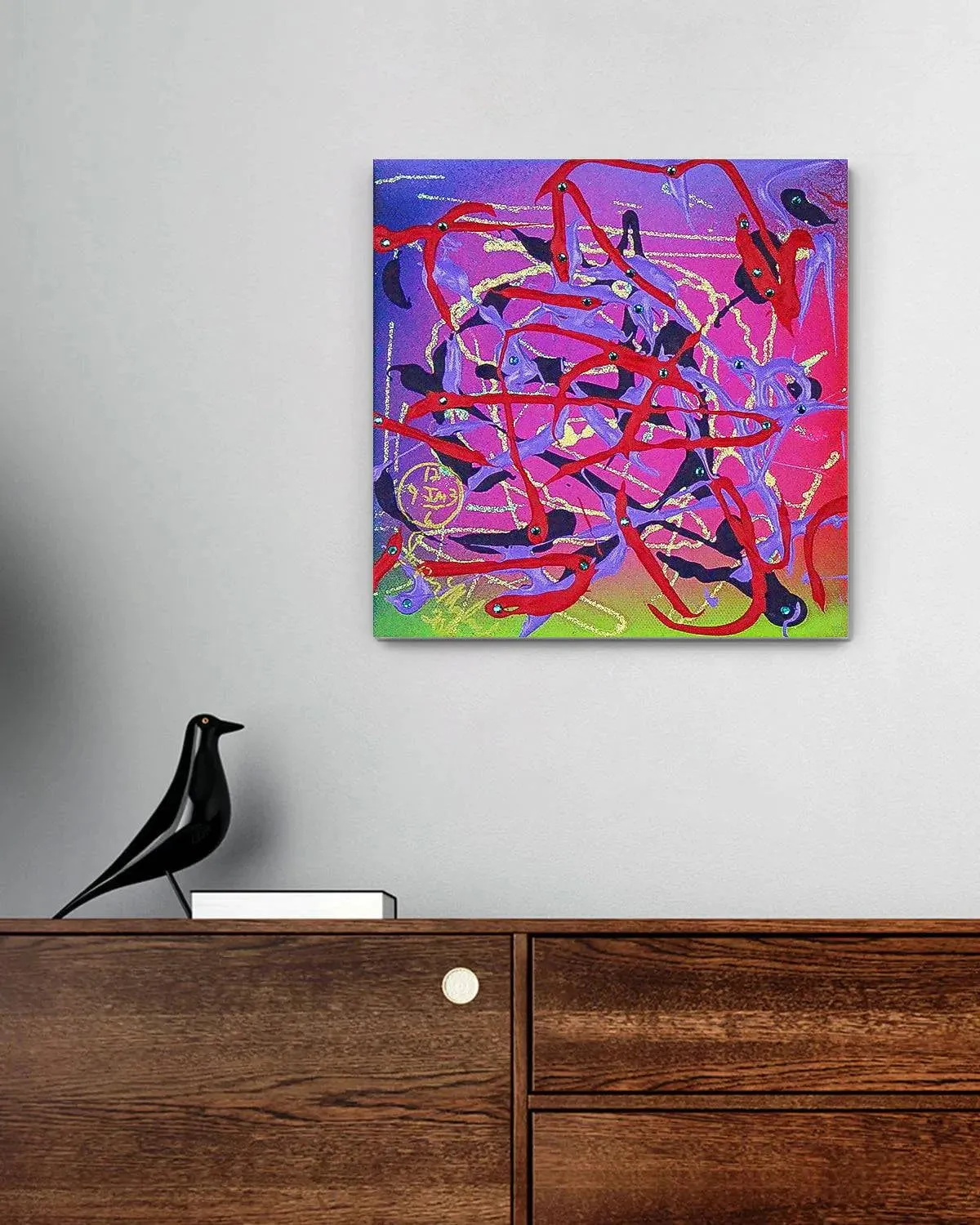 Flamingos in Flight - Original Painting - SOLD