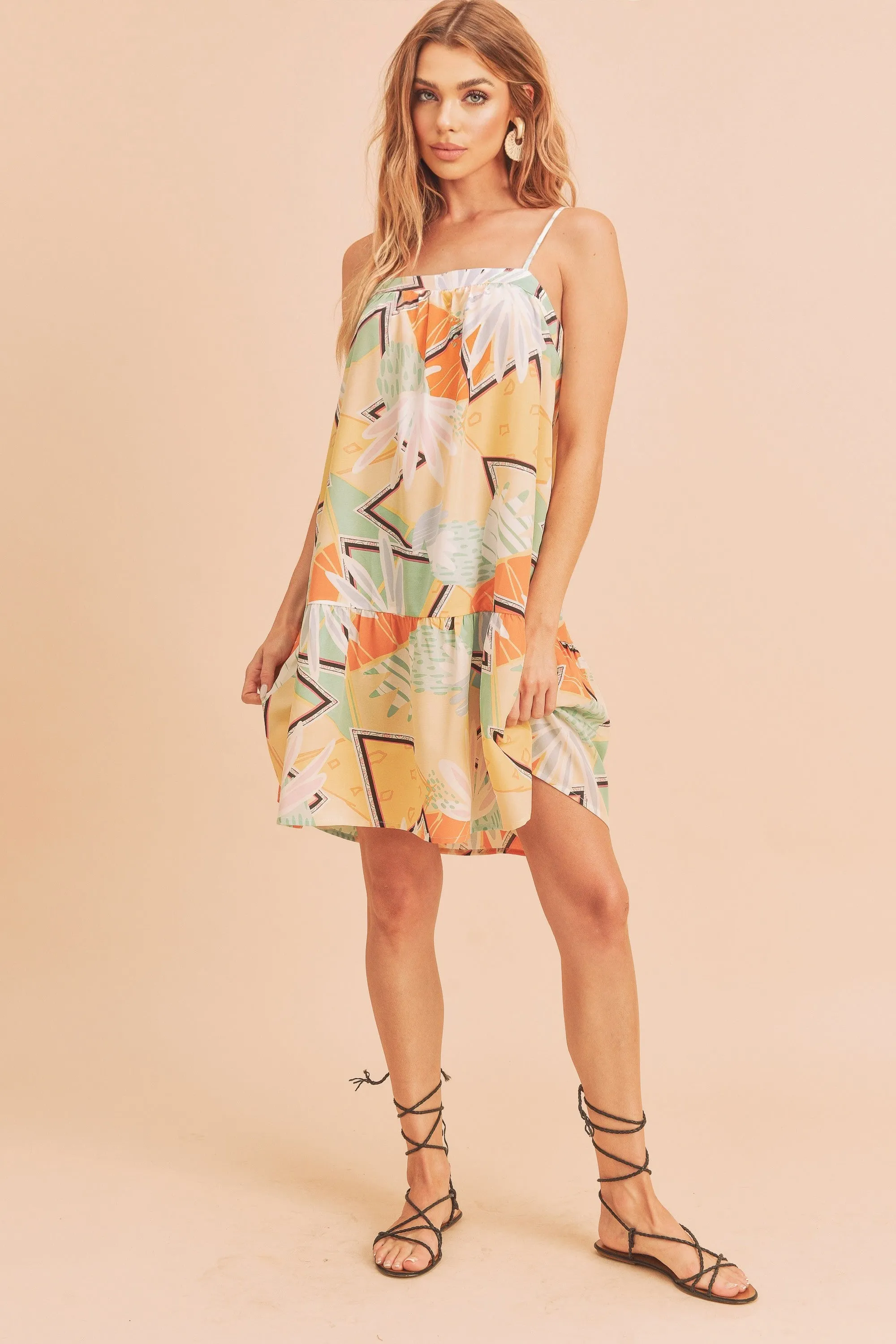 Floral Strappy Short Dress