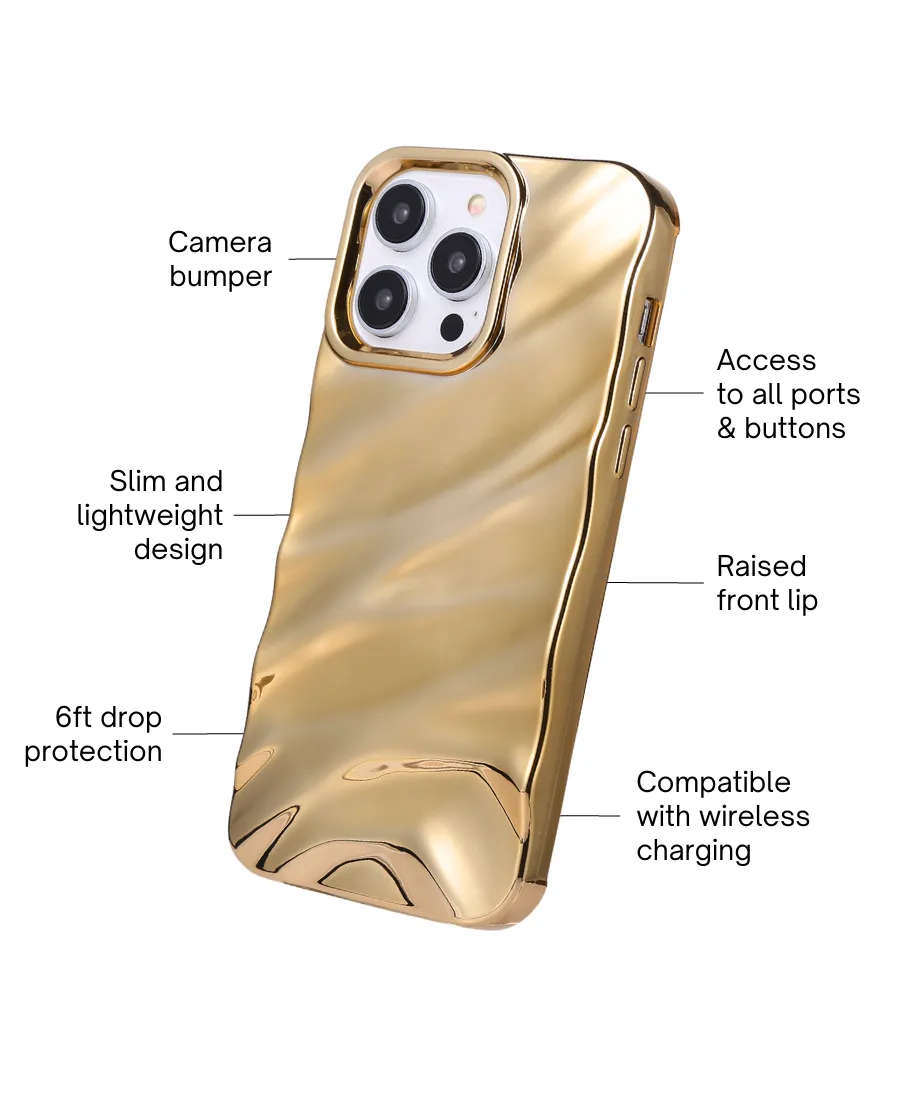 Gold Ripple Phone Case