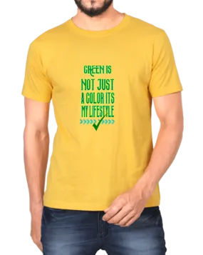 Green Lifestyle Quote T Shirt for Men D43