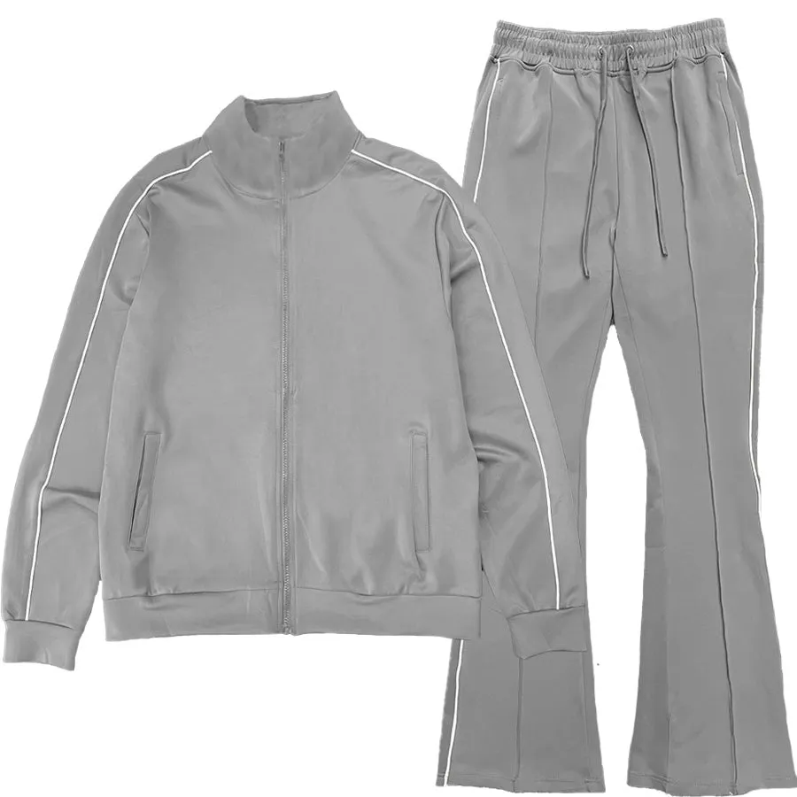 Grey Flare Track Suit Set