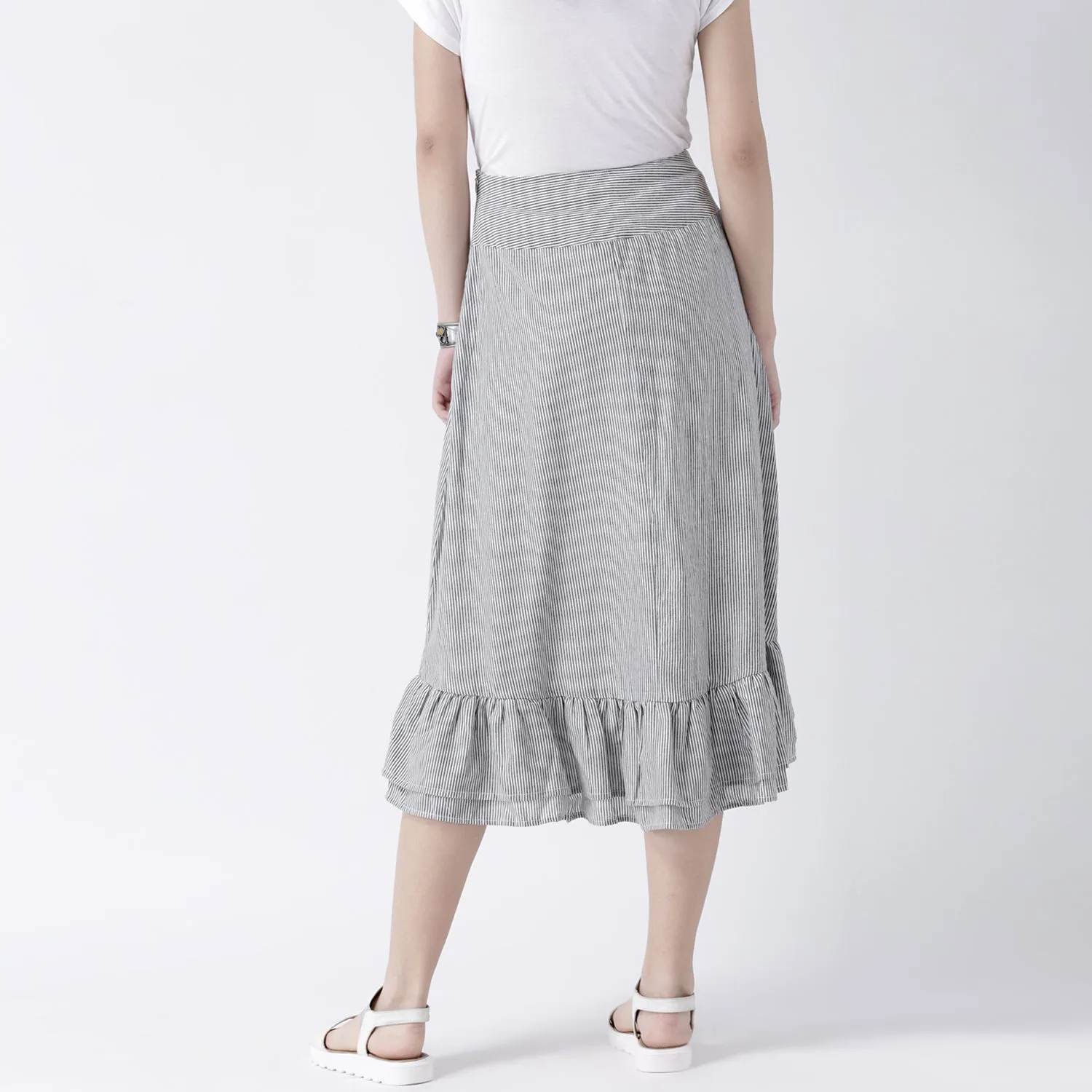 Grey Stripe Skirt