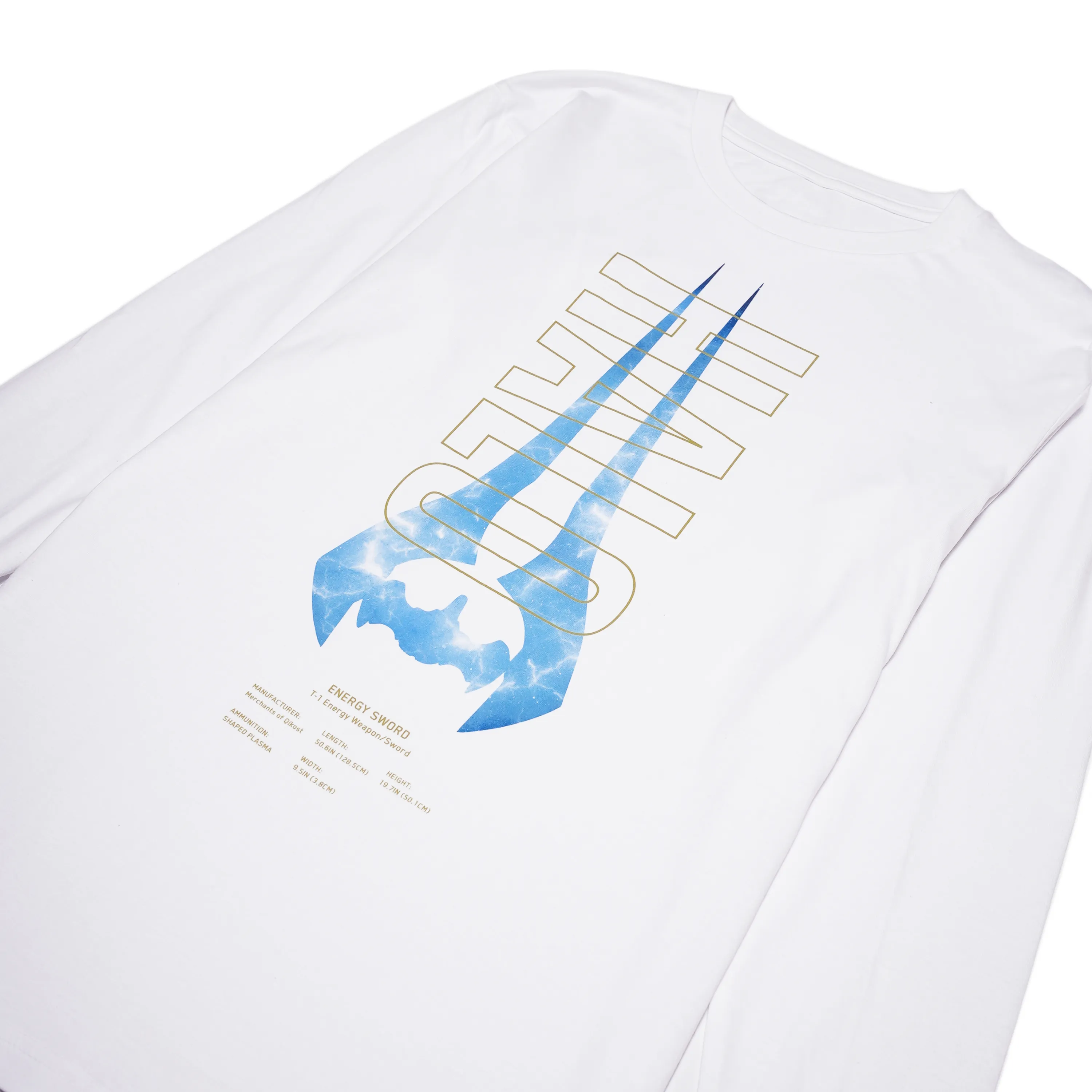 Halo Energy Sword White Long Sleeve Tee