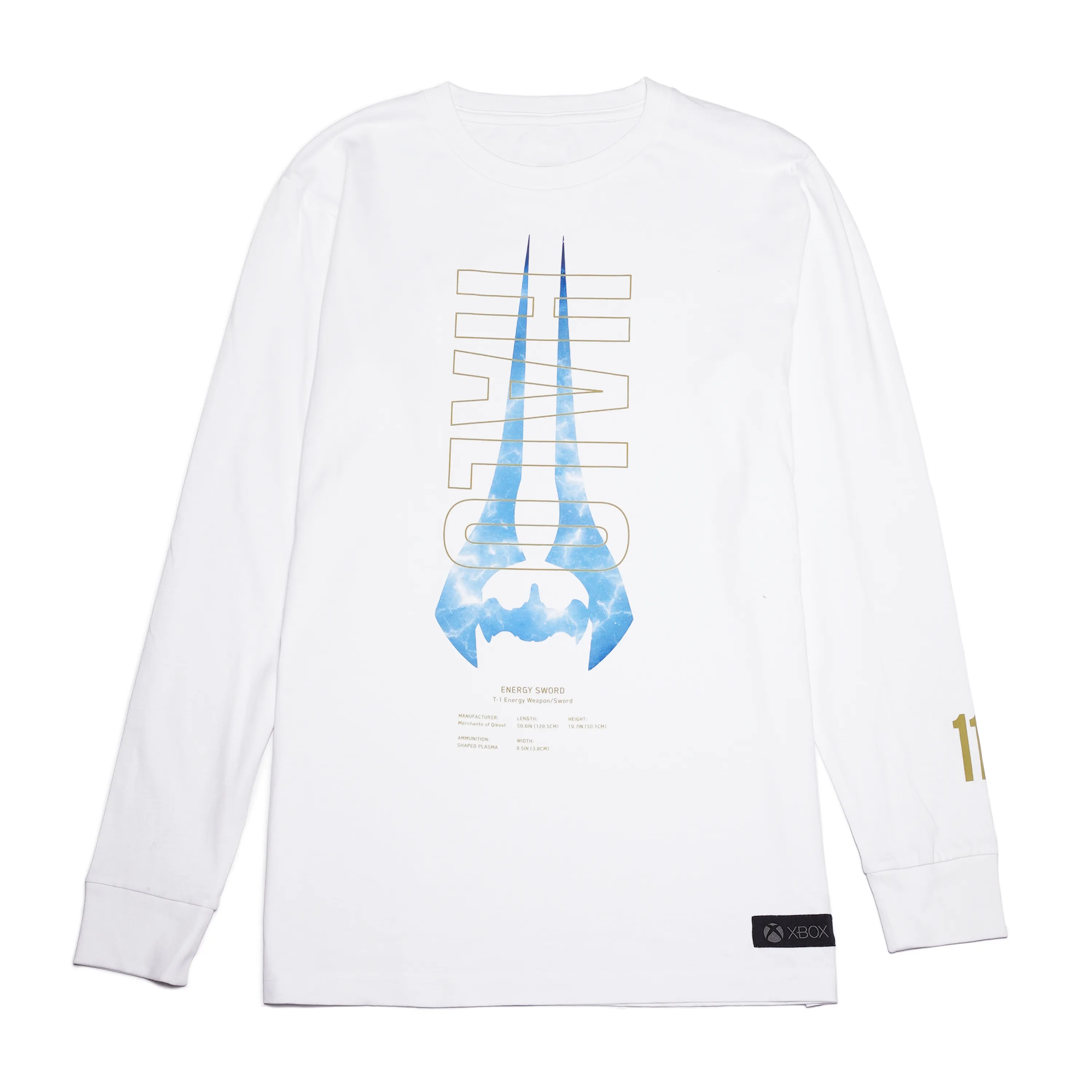 Halo Energy Sword White Long Sleeve Tee