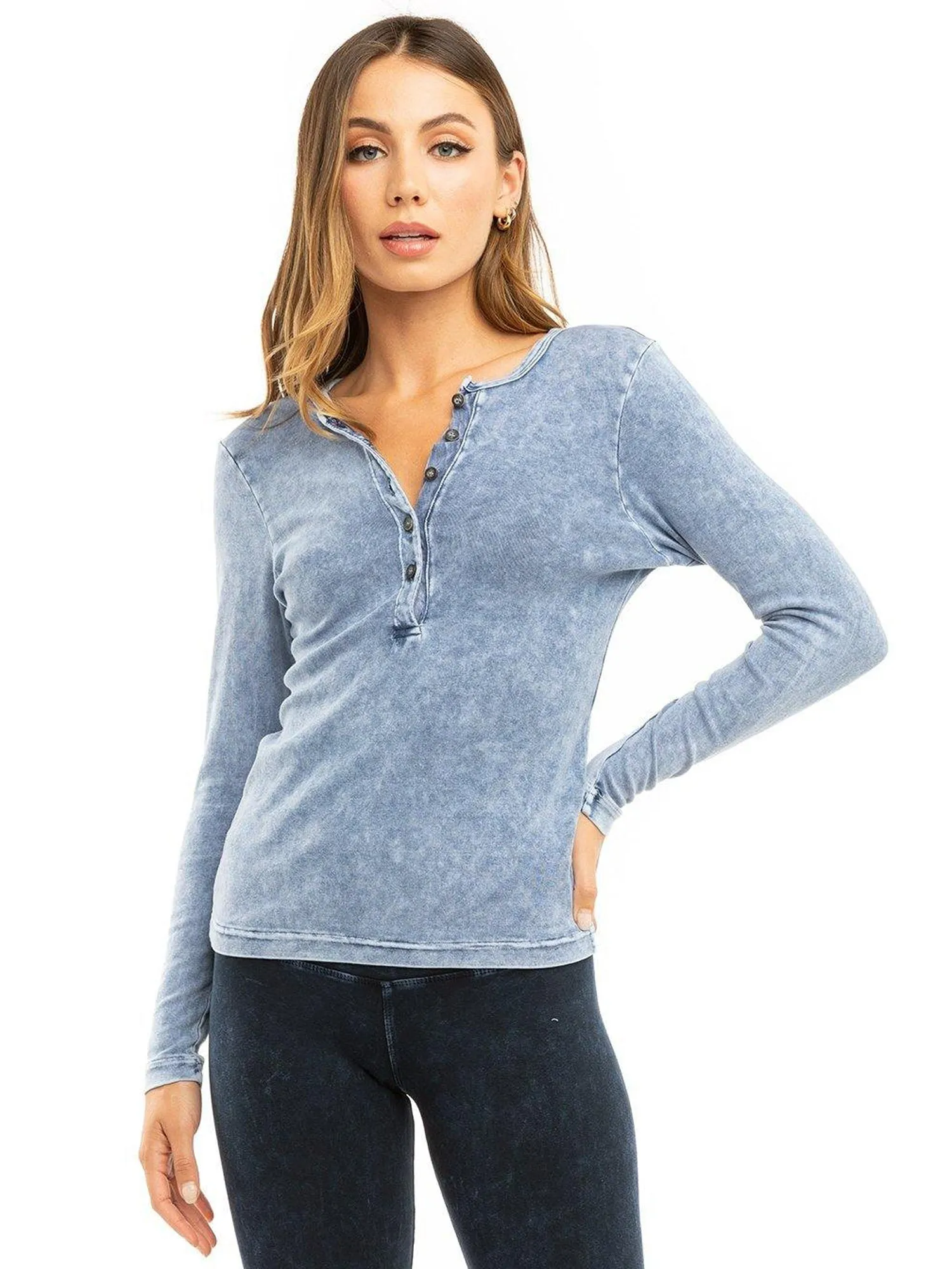 Hard Tail Long Sleeve Henley Shirt T-219