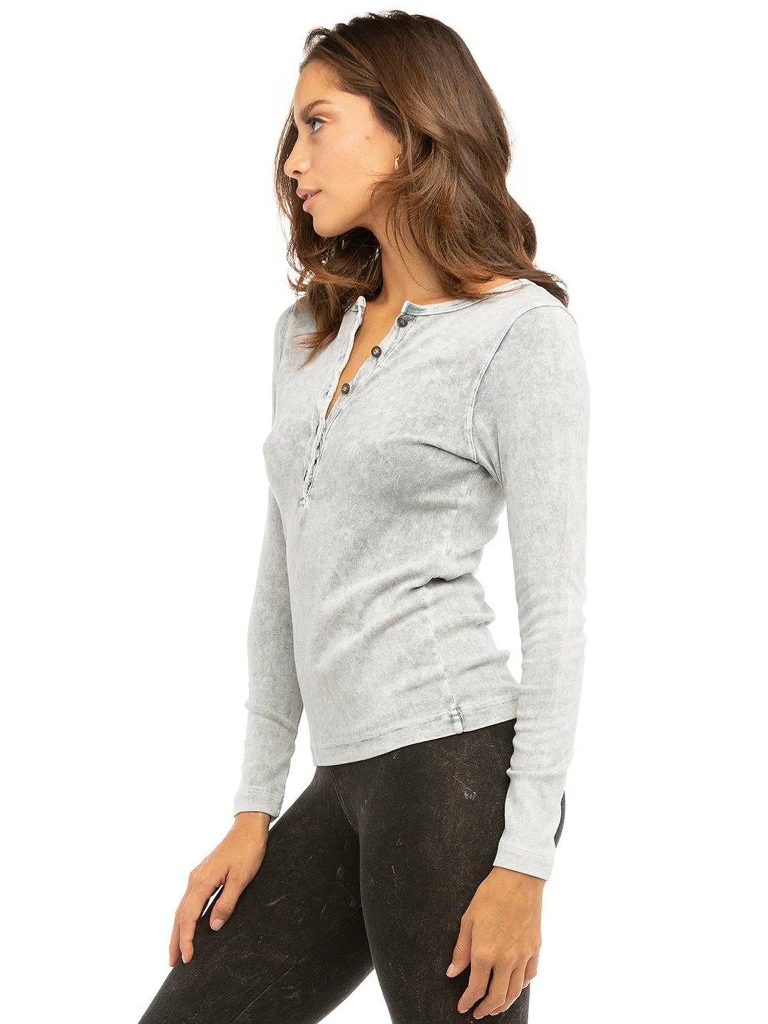 Hard Tail Long Sleeve Henley Shirt T-219