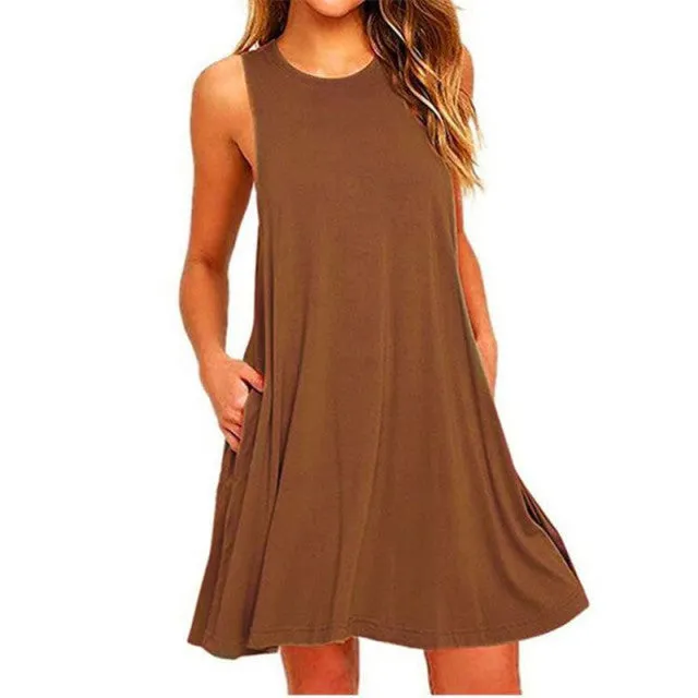 High Waist Slim Skater Casual Dress