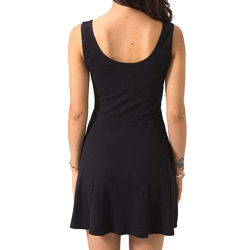 High Waist Slim Skater Casual Dress